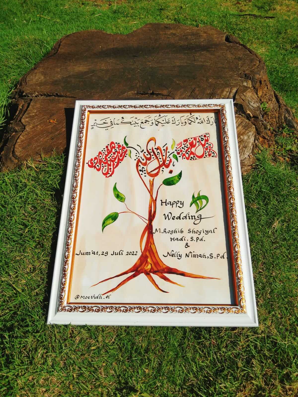 Kaligrafi nama bentuk pohon